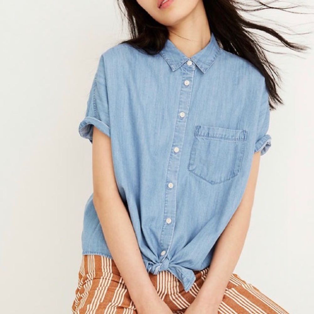 Madewell Denim Short Sleeve Button Down